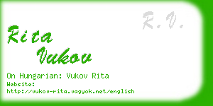rita vukov business card